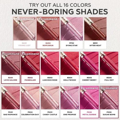 Miniatura 6 de FOCALLURE Lápiz labial líquido metálico, brillo de labios no pegajoso, color de labios de alto impacto con resistencia a la transferencia, BR01
