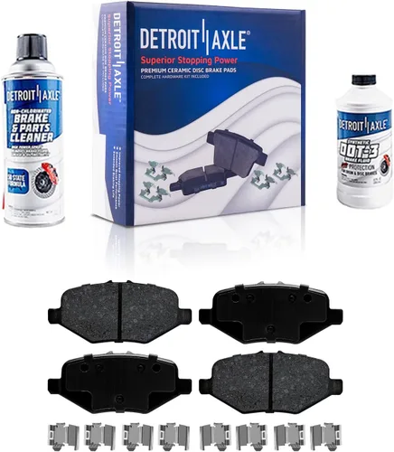 Miniatura 100 de Detroit Axle - Pastillas de freno traseras para Honda Odyssey 2011-2017 Pilot 2007-2013 MDX 2010-2013 ZDX 2010-2013 Pastillas de freno de cerámica