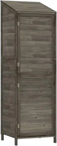 Miniatura 2 de Cobertizo de almacenamiento de madera para jardín, gabinete de almacenamiento al aire libre, cobertizo de herramientas de madera de jardín, Antracita