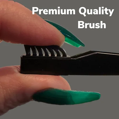 Miniatura 2 de 1 herramienta de aseo combinado de pinzas y cepillo para hombres y mujeres – Pinzas para cejas DIY profesional maquilladores artistas de viaje
