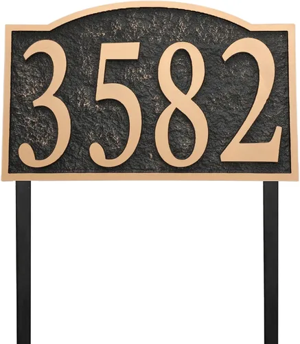 Address Sign Lawn Mounted - Custom House Number Plaque Sign,Address Numbers for Outside House,Yard,Garden,Grass,Ground,Drive Way,Lawn,12'' x 8''