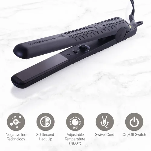 Miniatura 4 de Herstyler Forever Plancha alisadora, alisadora de pelo de cerámica y rizador de cerámica HerStyler Grande, juego de 1 pulgada