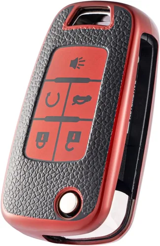 Funda para llavero de Chevy, funda de cuero TPU suave para llavero de automóvil Chevrolet Camaro Cruze Equinox Malibu Trailblazer Impala Sonic Buick