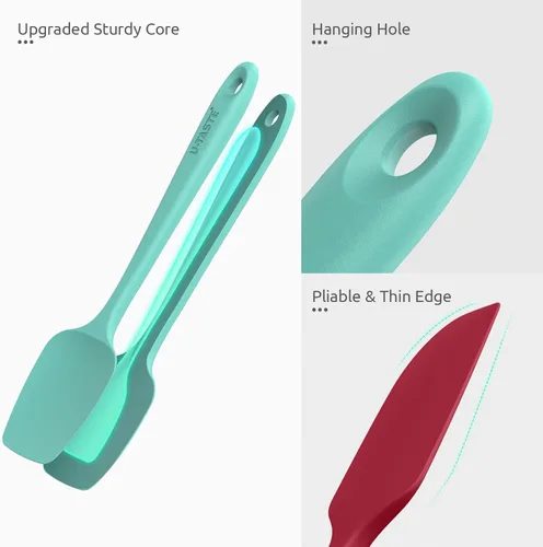 Miniatura 6 de Espátula de silicona resistente a altas temperaturas: U-Taste 315ºC a prueba de calor, de grado alimenticio, de goma, raspador de cocina