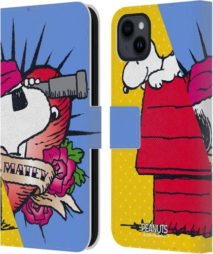 Miniatura 185 de Head Case Designs Funda de piel con licencia oficial de Peanuts Snoopy & Woodstock Balloon Halfs and Laughs para Apple iPhone 7/8/SE 2020 y 2022