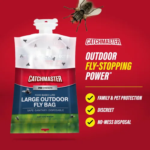 Miniatura 7 de Catchmaster 975 - Trampa para moscas desechables para exteriores Catches house, bottle & blowflies, Holds up to 30,000 flies, Food-based lure,