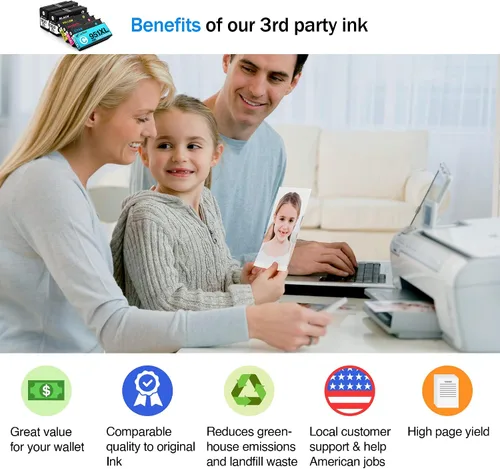 Miniatura 2 de Cartlee Paquete de 5 cartuchos de tinta compatibles de repuesto para HP 950 951 950XL 951XL para OfficeJet Pro 8600 8610 8620 8615 8100 8625 8630
