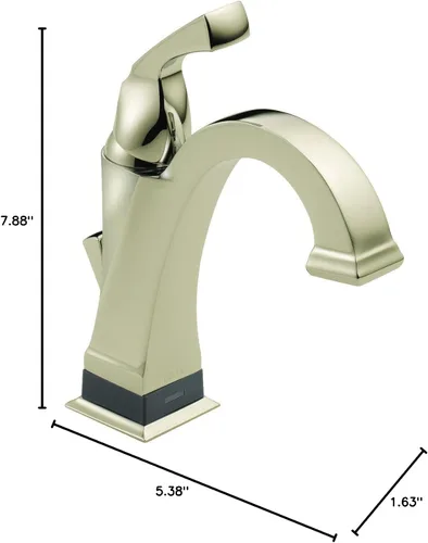 Miniatura 4 de Delta Faucet 551T-PN-DST Dryden Grifo de Baño Centerset de Una Sola Manija con Tecnología Touch 20.XT, Níquel Pulido, 7.88 x 1.63 x 5.38 pulgadas
