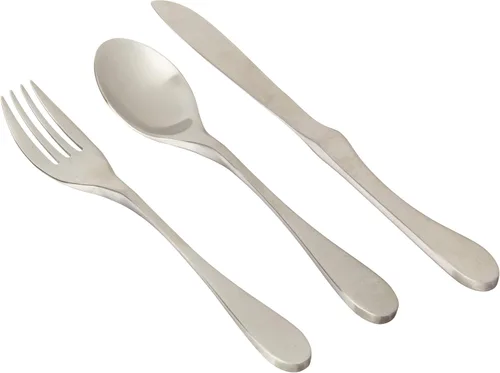 Knork Arrancador de cubiertos, juego de 12 piezas, mate, utensilios de acero inoxidable, servicio personalizado para 4