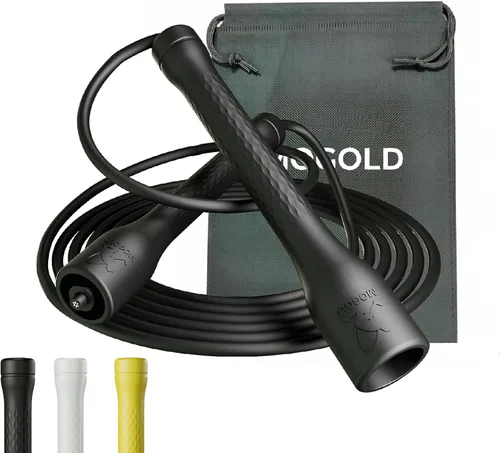 Cuerda de Saltar para Entrenamiento, Cuerda de Saltar de PVC de 5mm, Longitud Ajustable con Manijas a Prueba de Rompimiento, Ideal para