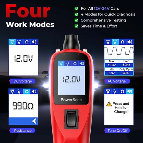 Miniatura 9 de Autel Probador de circuito del escáner MX900+, herramienta de escaneo bidireccional 2025 igual que MK900 con herramienta de escaneo de sonda