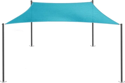 Miniatura 8 de E&K Sunrise - Toldo de 17 x 17 pies, forma rectangular, con anillo, de HDPE, con bloqueo UV, para pérgola, patio, jardín, terraza, cubierta