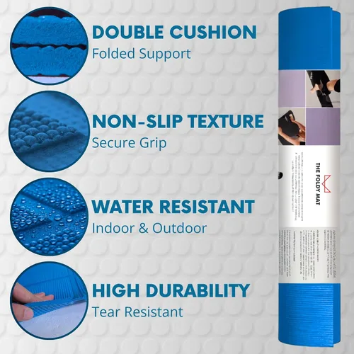 Miniatura 5 de Esterilla de yoga plegable gruesa, en 6 combinaciones; mayor soporte y protección para las articulaciones, sistema de alineación corporal