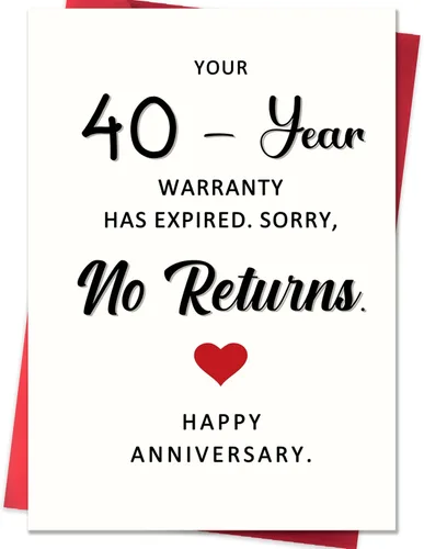 Miniatura 21 de Tarjeta Divertida de 10º Aniversario, Tarjeta de Regalo de 10º Aniversario de Bodas para Él Ella Esposo Esposa Parejas, Tarjetas de Aniversario