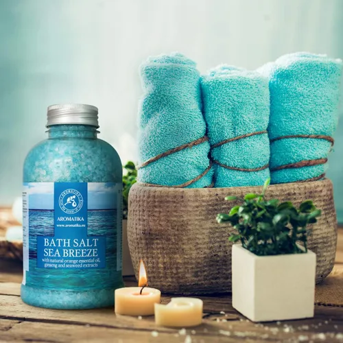 Miniatura 8 de Bath Salt Sea Breeze de 21.16 onzas con aceites esenciales naturales, naranja, ginseng y algas marinas, lo mejor para un buen sueño, relajante