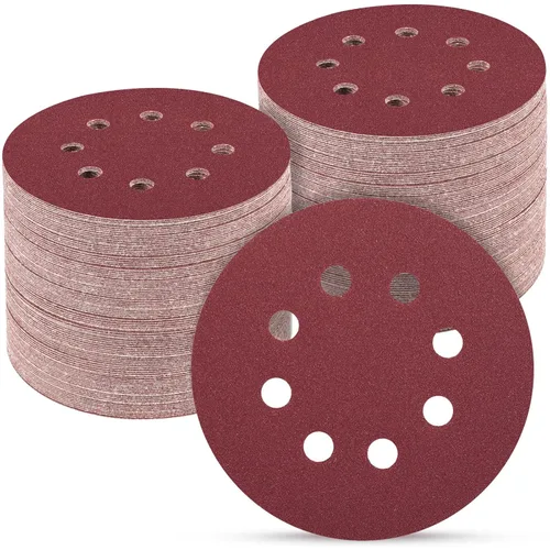 Miniatura 26 de 165 piezas, discos de lija de 5 pulgadas redondos, papel de lija de gancho y bucle para lijadora orbital aleatoria, grano 40 60 80 120 150 240 320