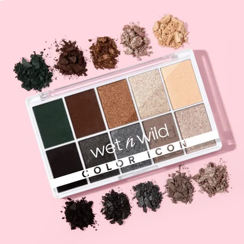 Miniatura 6 de wet n wild Paleta de maquillaje de sombra de ojos Color Icon de 10 tonos, Blue Lights Off, larga duración, brillante, metálico, brillante, mate