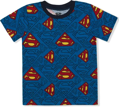 Miniatura 3 de WARNER BROS Superman 2 Pack Jogger Set for Boys, Graphic Printed Short Sleeve Shirt and Sports Pants