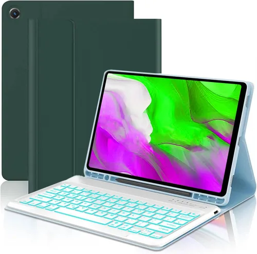 Miniatura 12 de Funda con teclado para Samsung Galaxy Tab A11 Plus / A9 Plus de 11 pulgadas, con retroiluminación Bluetooth A9+ con soporte para bolígrafo S