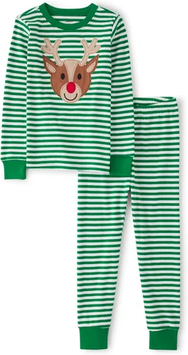 Miniatura 12 de Gymboree conjunto de pijama de manga larga 100% algodón para bebés y niños pequeños, Gymmies para días festivos Conejitos azules