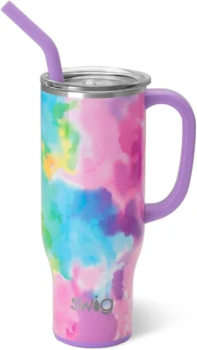 Miniatura 52 de Swig Life - Taza Mega de 40 onzas, Taza de 40 oz con asa y pajita, apta para portavasos, apta para lavavajillas, taza aislante extra grande