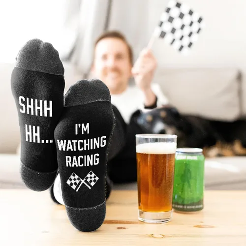 Miniatura 7 de VICRAZY F1 Racing Car, calcetines deportivos para hombres y mujeres, regalos de Fórmula 1, calcetines de carreras, rellenos de calcetines