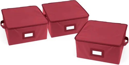 Miniatura 95 de Covermates Keepsakes - Juego de cajas de almacenamiento con cierre de cremallera, paquete de 3 cubos organizadores de poliéster resistente, diseño