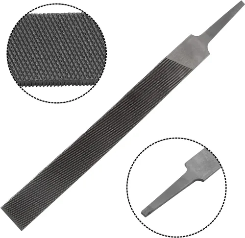 Miniatura 2 de Lima de dientes dobles - Lima plana de 6" de longitud, acero de alto carbono