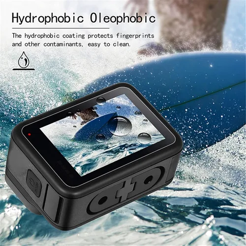 Miniatura 5 de [9 piezas] Protector de pantalla para GoPro Hero 12 11 10 9 negro, 9 piezas de vidrio templado protector de pantalla Len