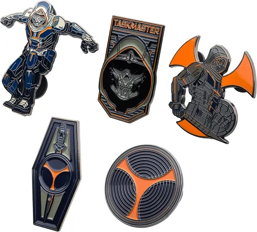 Miniatura 23 de Marvel Studios: The Falcon y The Winter Soldier - Juego de 5 pines de solapa con base de metal y esmalte con caja circular de 6.3 pulgadas