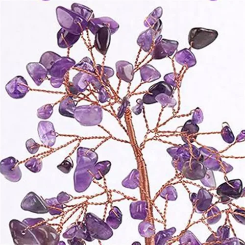 Miniatura 4 de Árbol de cristal con gemas para el dinero, árbol de cristal natural, amatista, cuarzo rosa, árbol de la suerte, decoración del hogar, ágata