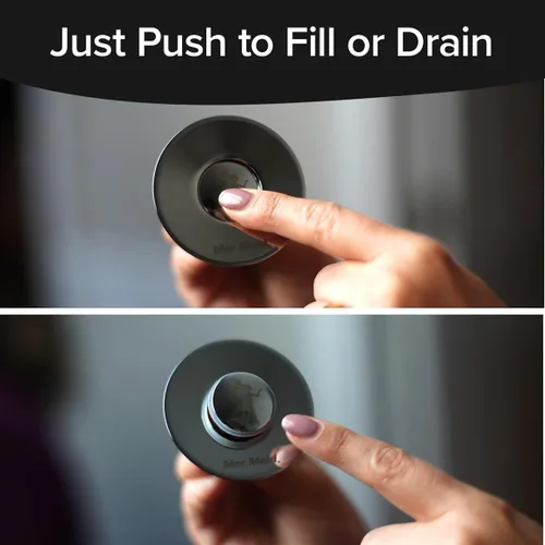 Miniatura 7 de Mer-Maid Drain Magic AS-SEEN-ON-TV reemplaza los tapones de drenaje de baño rotos o faltantes en segundos, sin herramientas, empuja para llenar