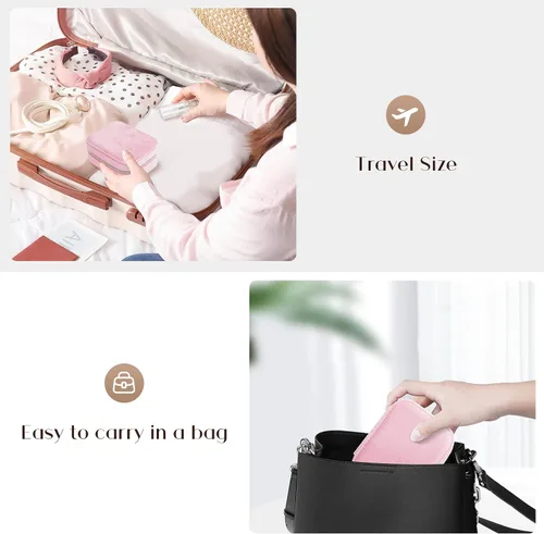 Miniatura 7 de ProCase Joyeros de terciopelo de felpa organizador compacto de joyas de viaje caja de joyería pequeña para mujer estuche de almacenamiento portátil