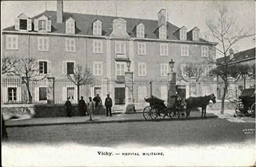 Vichy Hopital Militaire Vichy, Francia Postal antigua original