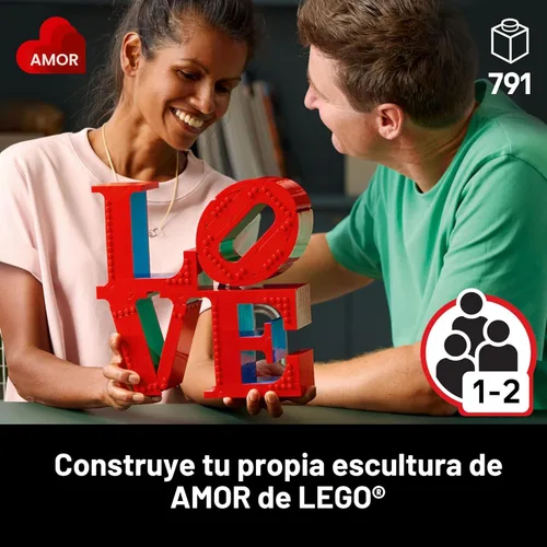 Miniatura 2 de LEGO Art Love Juego de construcción coleccionable – Kit de bricolaje para adultos a partir de 18 años – Regalo para cumpleaños – Decoración
