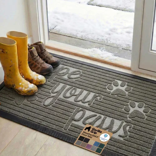 Miniatura 113 de Gorilla Grip - Tapete WeatherMax todoterreno 100% impermeable, caucho natural, resistente a manchas y decoloración, perfil bajo, interior y Grafito