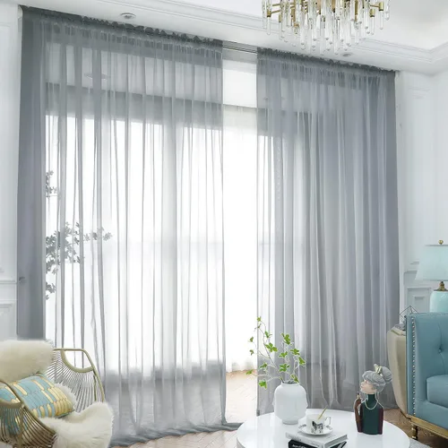 Miniatura 22 de L&TEC Cortinas traslúcidas para la ventana de color beige, 2 paneles de 48x45 pulgadas, con bolsillo básico para la barra de la cortina