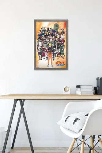 Miniatura 6 de Trends International Naruto Shippuden - Póster de pared grupal, 14.725 x 22.375 pulgadas, versión con marco de madera tipo granero