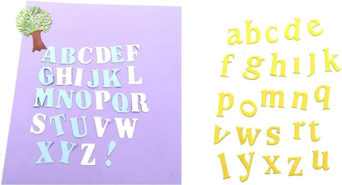 Miniatura 4 de Metal Capital - 26 troqueles de corte del alfabeto, minúsculas, 26 letras del alfabeto, troqueles para hacer tarjetas, herramientas de grabado