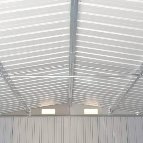 Miniatura 8 de vidaXL Cobertizo de jardín con puertas correderas y rejillas de ventilación con cerradura para jardín, patio trasero, herramienta de utilidad