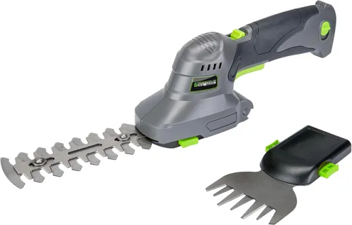 Genesis Cortadora de césped inalámbrica y arbustos – Cortadora de setos de mano 2 en 1 8 V 2000 mAh eléctrica para césped cortasetos/cortador de