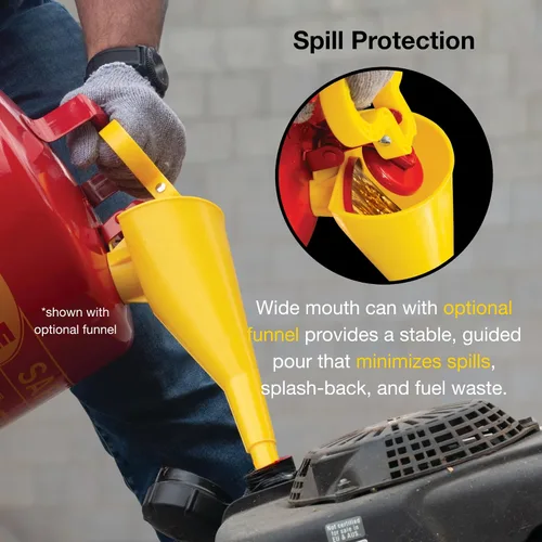 Miniatura 4 de Tipo Eagle I Lata de seguridad de acero galvanizado con embudo, Rojo