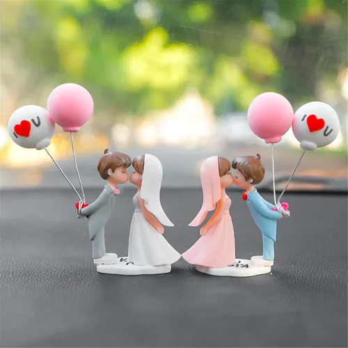 Miniatura 9 de Decoración de coche de acción de caricaturas para parejas, lindos adornos para coche, accesorios para carro, decoración interior del automóvil lindo