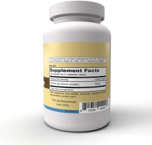 Miniatura 3 de Priority One Vitaminas Orotato de Litio 30mg 100 Cápsulas Vegetarianas