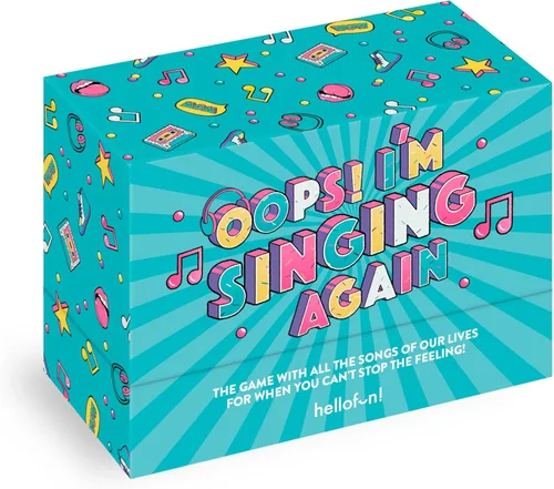 Hellofun! Juegos de mesa de música OOPS I`M Singing Againg | Juegos de cartas musicales | Juegos familiares | Canciones para cantar, zumbar, bailar