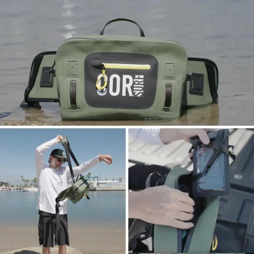 Miniatura 6 de Riñonera impermeable Riñonera de pesca lumbar sumergible de 8 litros con cremallera hermética Perfecto para pesca con mosca, canotaje, camping