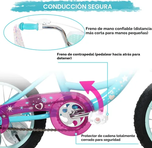 Miniatura 2 de WEIZE Kids Bike, 14 16 Inch Children Bicycle for Girls Ages 4-12 Years Old, Front Basket, Bell, Streamer, Doll Seat, Adjustable Seat & Handlebars