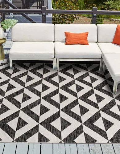 Miniatura 23 de Unique Loom Jill Zarin Outdoor Collection - Alfombra rectangular (2 pies 2 pulgadas x 3 pies 1 pulgadas, rectangular, beige y marrón)