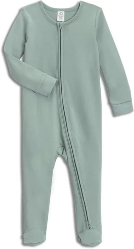 Colored Organics Pijama Peyton con pies y cremallera de algodón orgánico para bebé