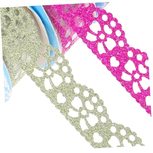 Miniatura 3 de 14 rollos de cinta de encaje macramé para decoración de calcomanías, cinta washi ancha Washi, cinta de envoltura de cinta de recortes, cinta